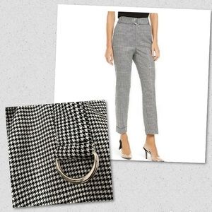 INC INTERNATIONAL CONCEPTS BLACK AND WHITE PANTS HOUNDSTOOTH  PRINT SIZE 8